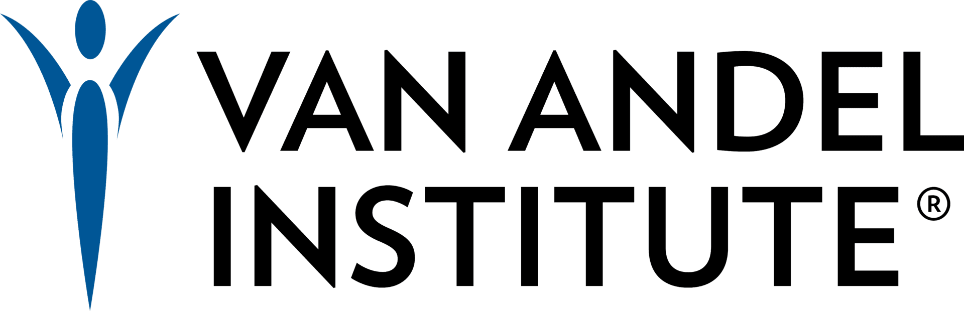 Van Andel Institute logo with blue figure